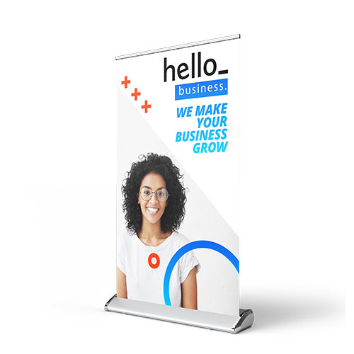 Mini roll-up banners